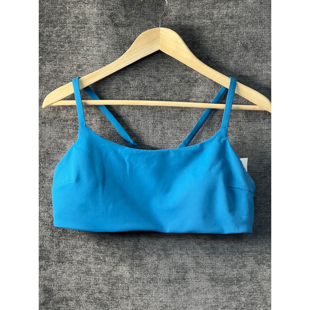 Lululemon Align Bra Teal‎ Blue Strappy Back Medium Support Workout Yoga Size 14